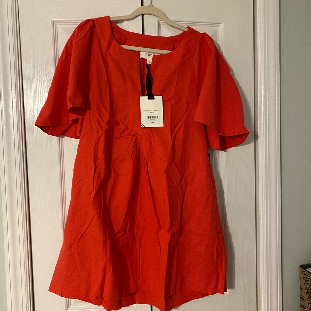 Tuckernuck Pomander Place Red Finley Flutter Sleeve Dress
